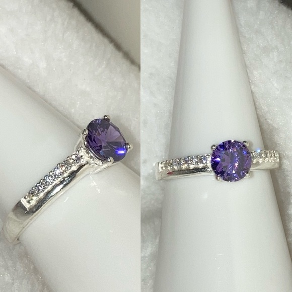 Petite Amethyst Gemstone Handmade Solitaire Ring - Picture 6 of 6